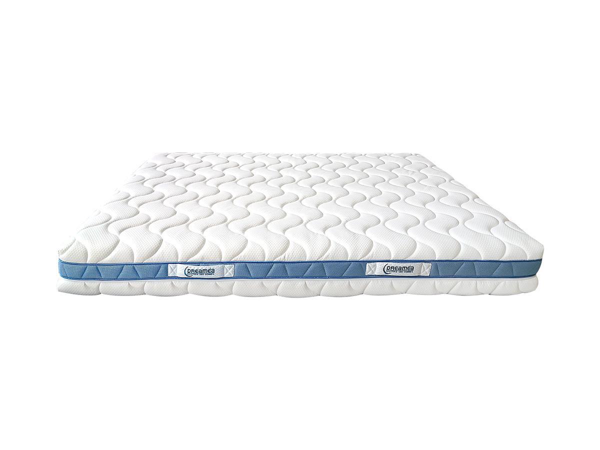 Vente-unique Ensemble 160 x 200 cm sommier coffre blanc + matelas mousse mémoire de forme ép.20cm - AIRMEMORY de DREAMEA  