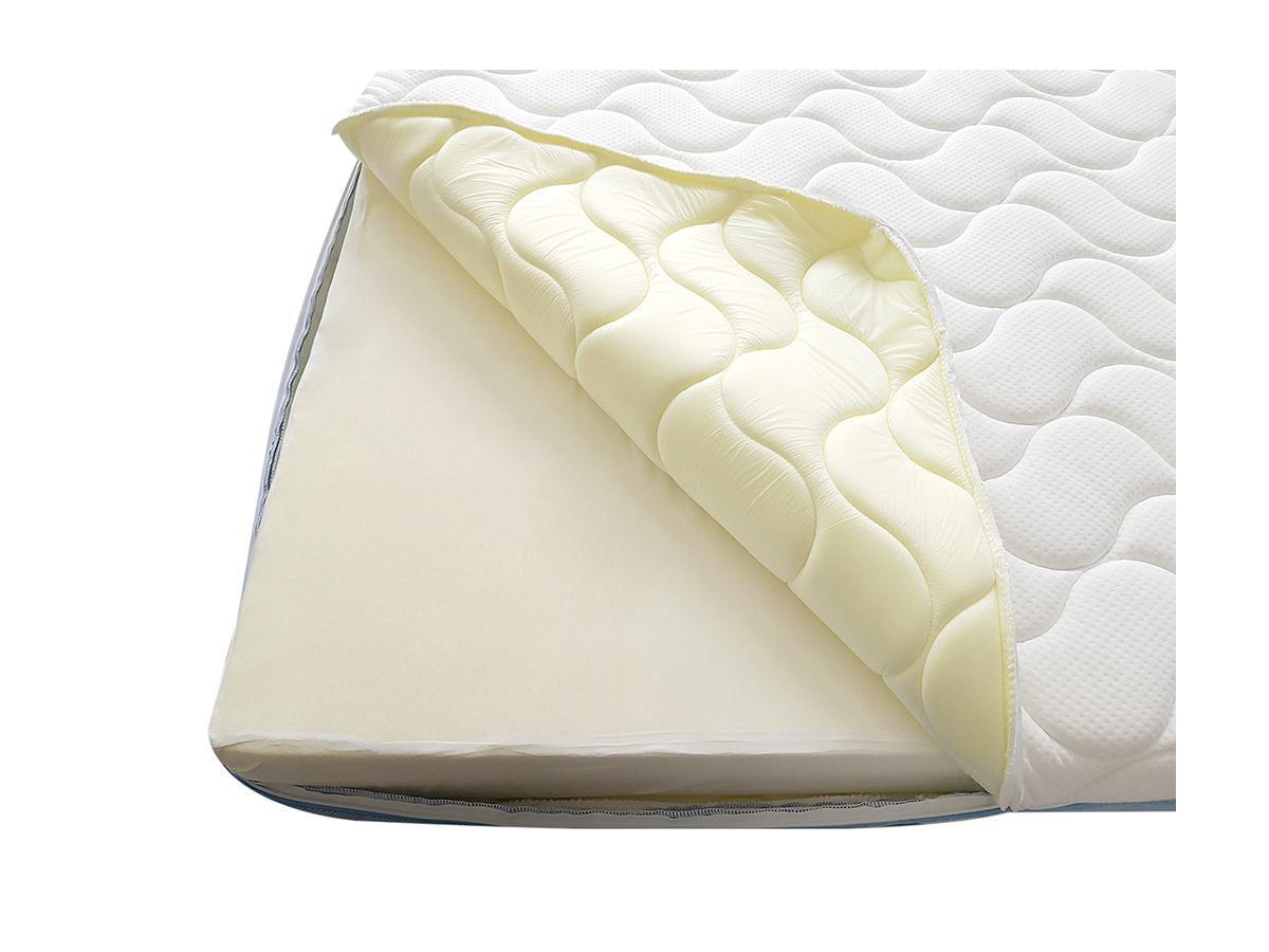 Vente-unique Ensemble 160 x 200 cm sommier coffre blanc + matelas mousse mémoire de forme ép.20cm - AIRMEMORY de DREAMEA  