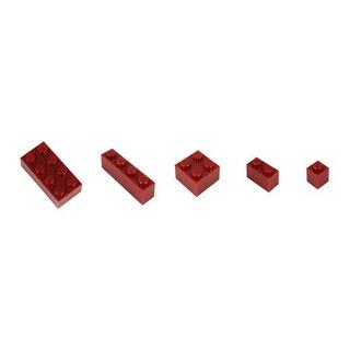 Q-BRICKS  Bausteine Unicolor Braunrot 