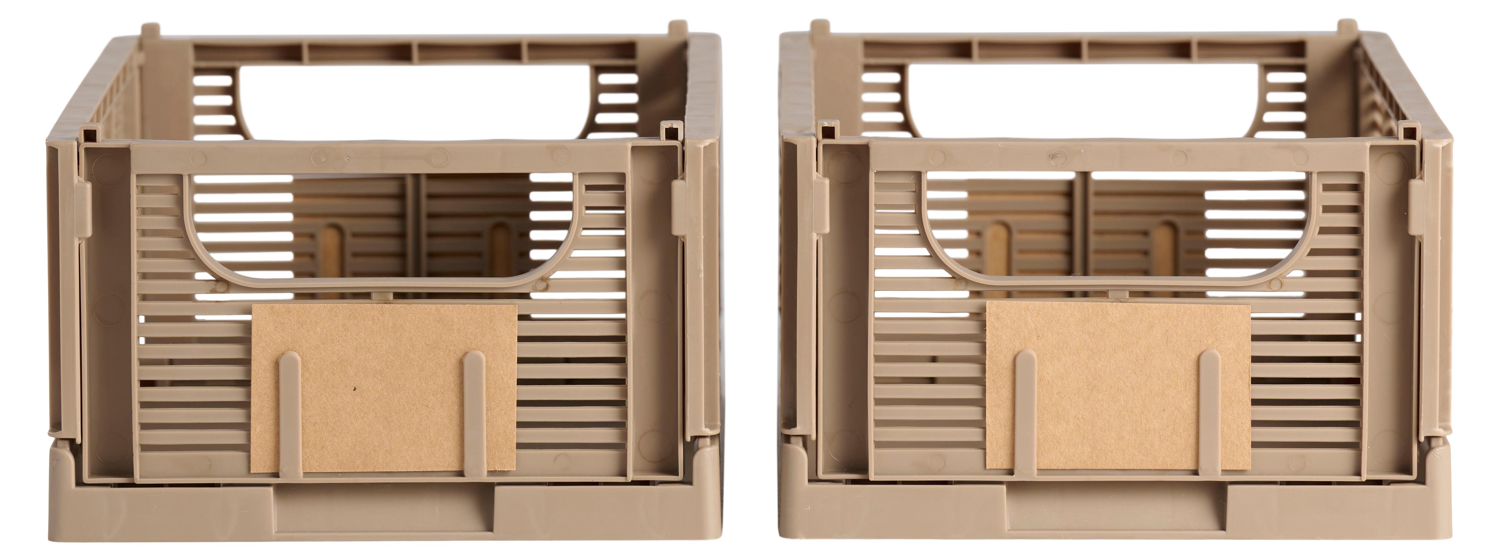 SCHOU Aufbewahrungsbox DELUXE faltbar, recycled Plastic, M 2er Pack  