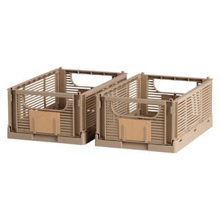 SCHOU Aufbewahrungsbox DELUXE faltbar, recycled Plastic, M 2er Pack  