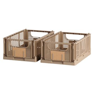 Aufbewahrungsbox DELUXE faltbar, recycled Plastic, M 2er Pack