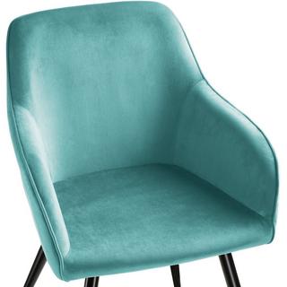 Tectake Chaise MARILYN Effet Velours Style Scandinave  