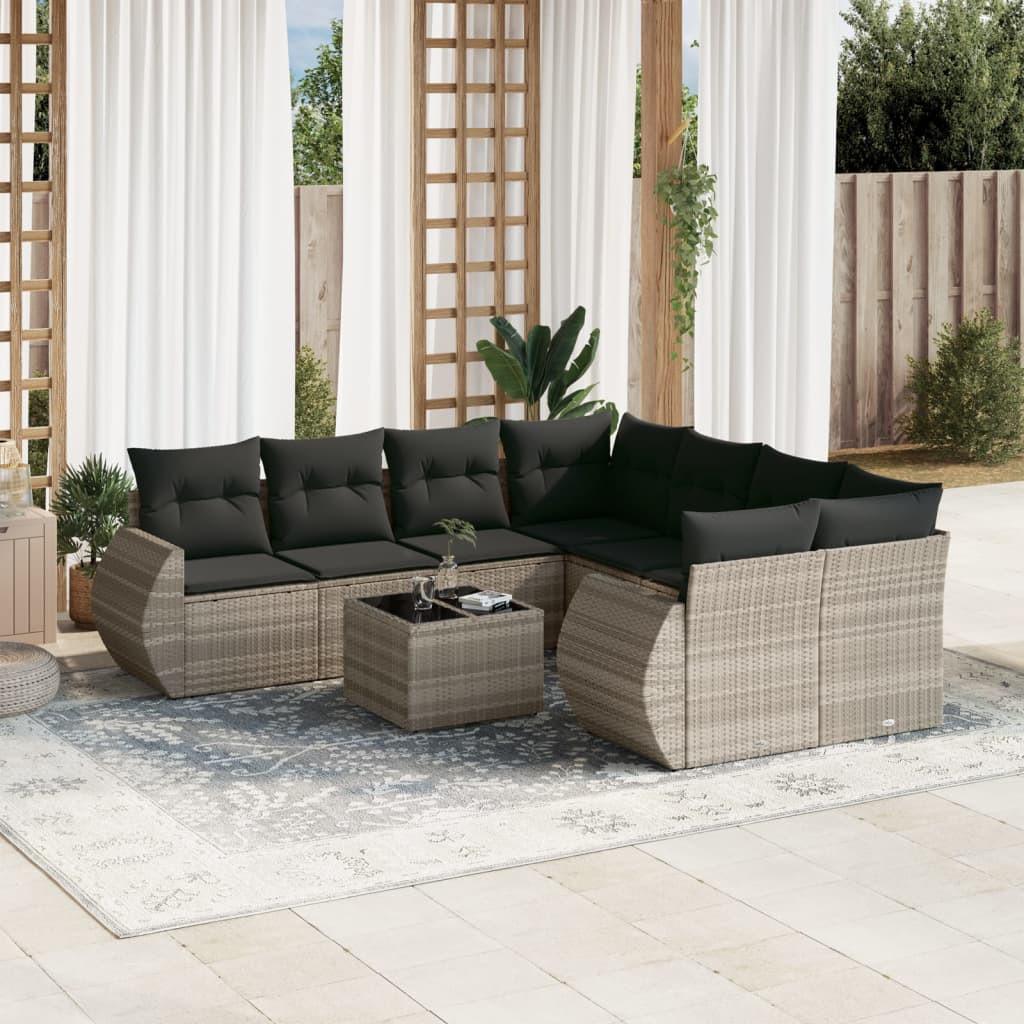 VidaXL set divano da giardino Polirattan  