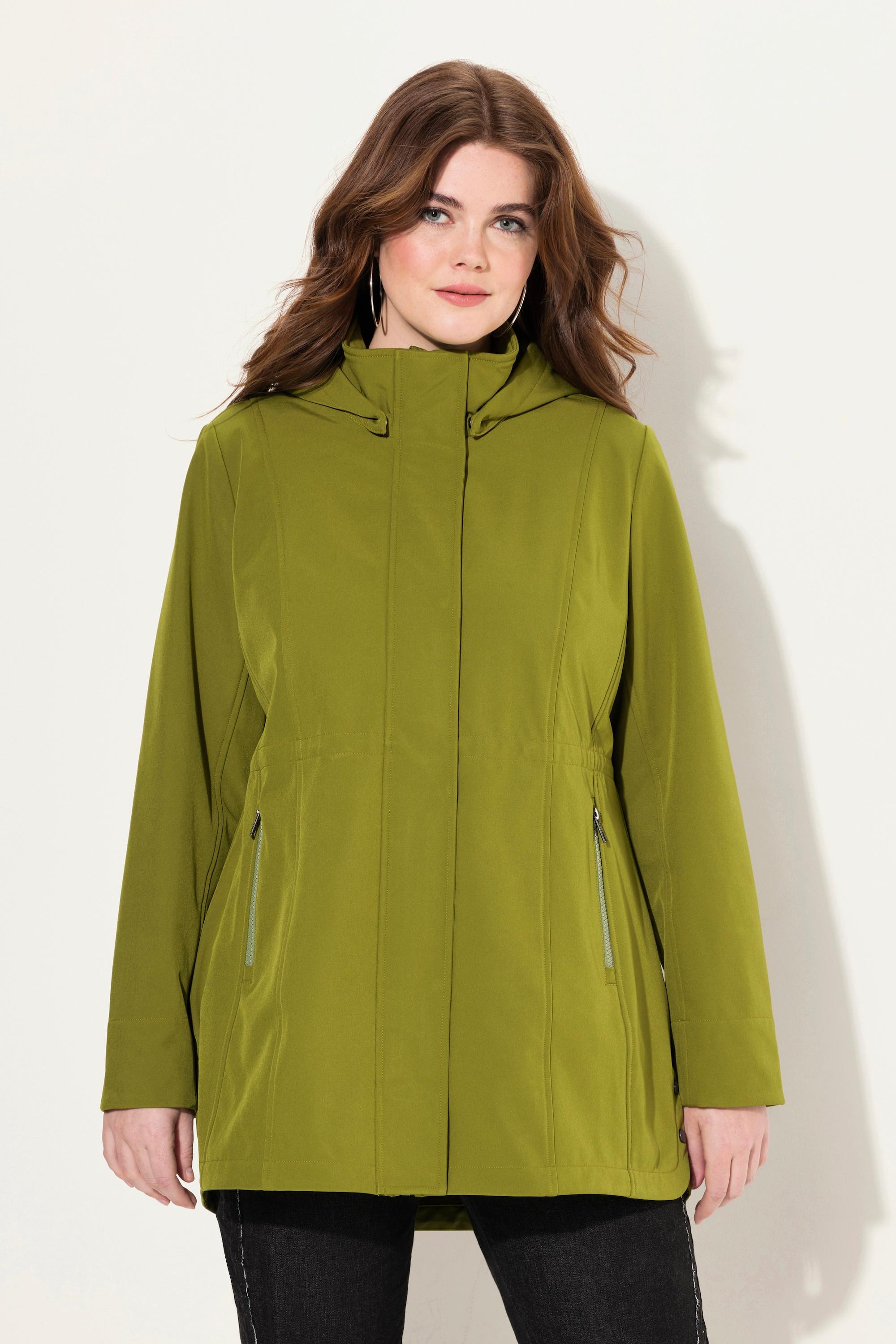 Ulla Popken  Giacca HYPRAR impermeabile in softshell con cappuccio staccabile 