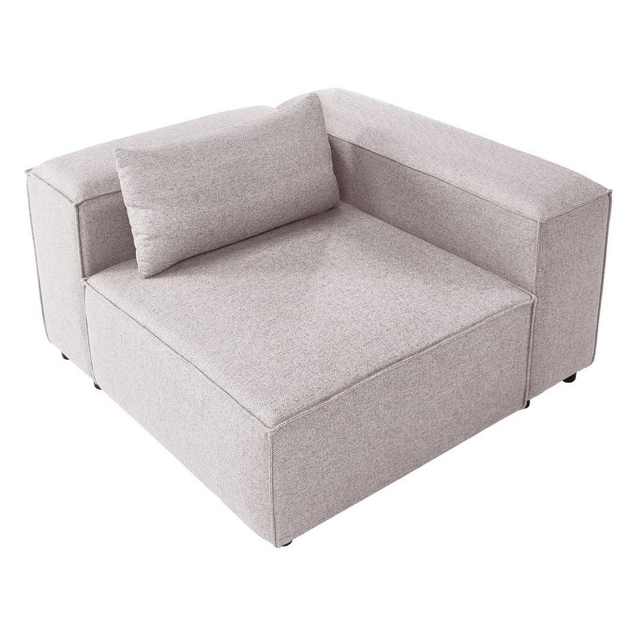 Beliani Module d'angle en Tissu Moderne BRANDE  