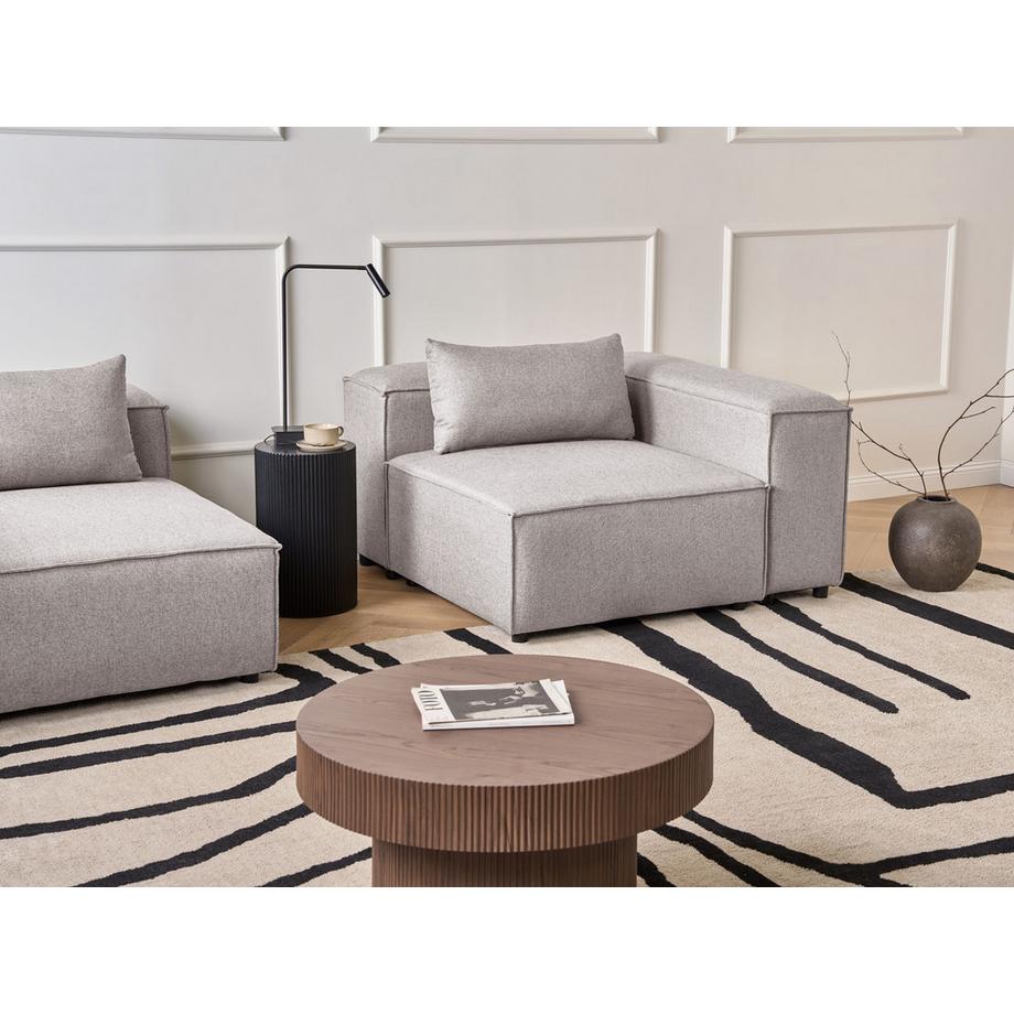 Beliani Module d'angle en Tissu Moderne BRANDE  