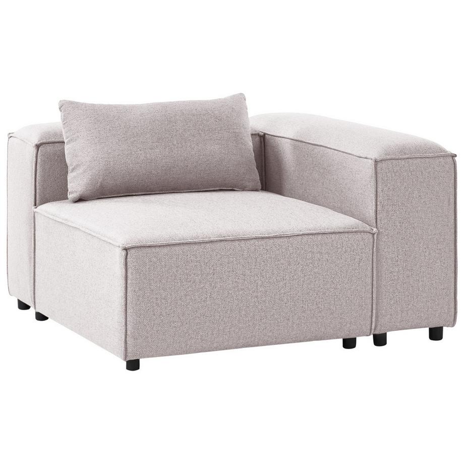 Beliani Module d'angle en Tissu Moderne BRANDE  