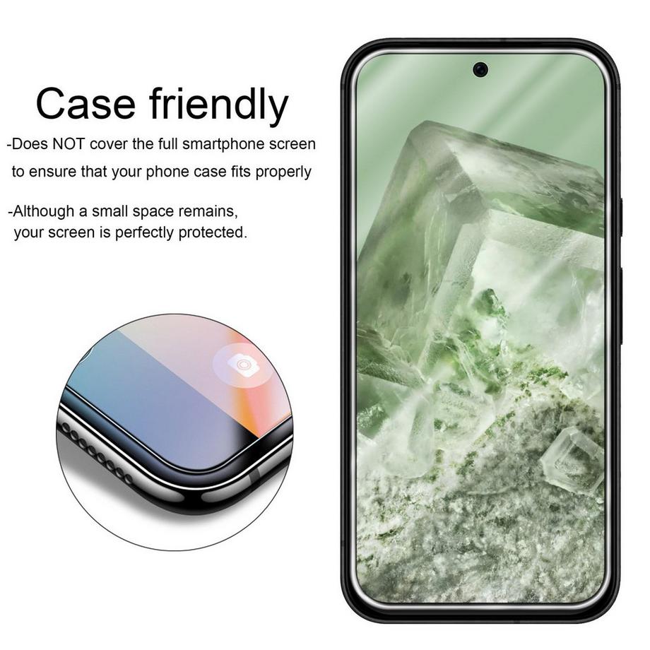 Cadorabo  Schutzfolie für Google Pixel 8A Schutzglas 3er Pack 