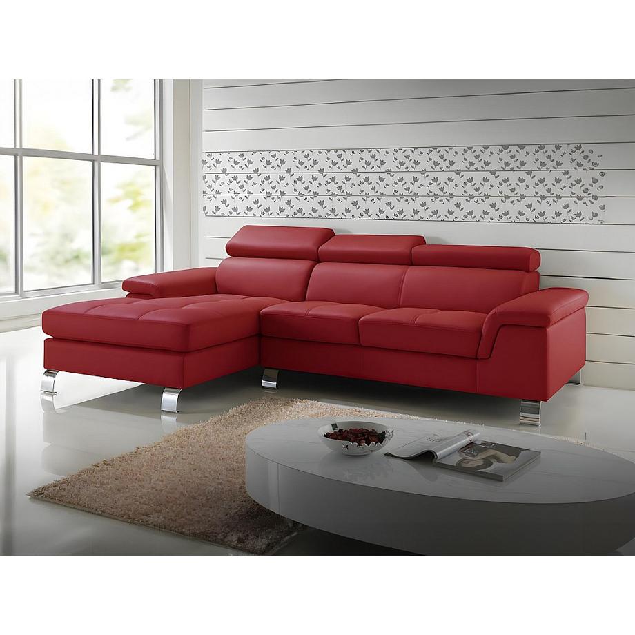 Vente-unique Canapé d'angle cuir MISHIMA Angle gauche  