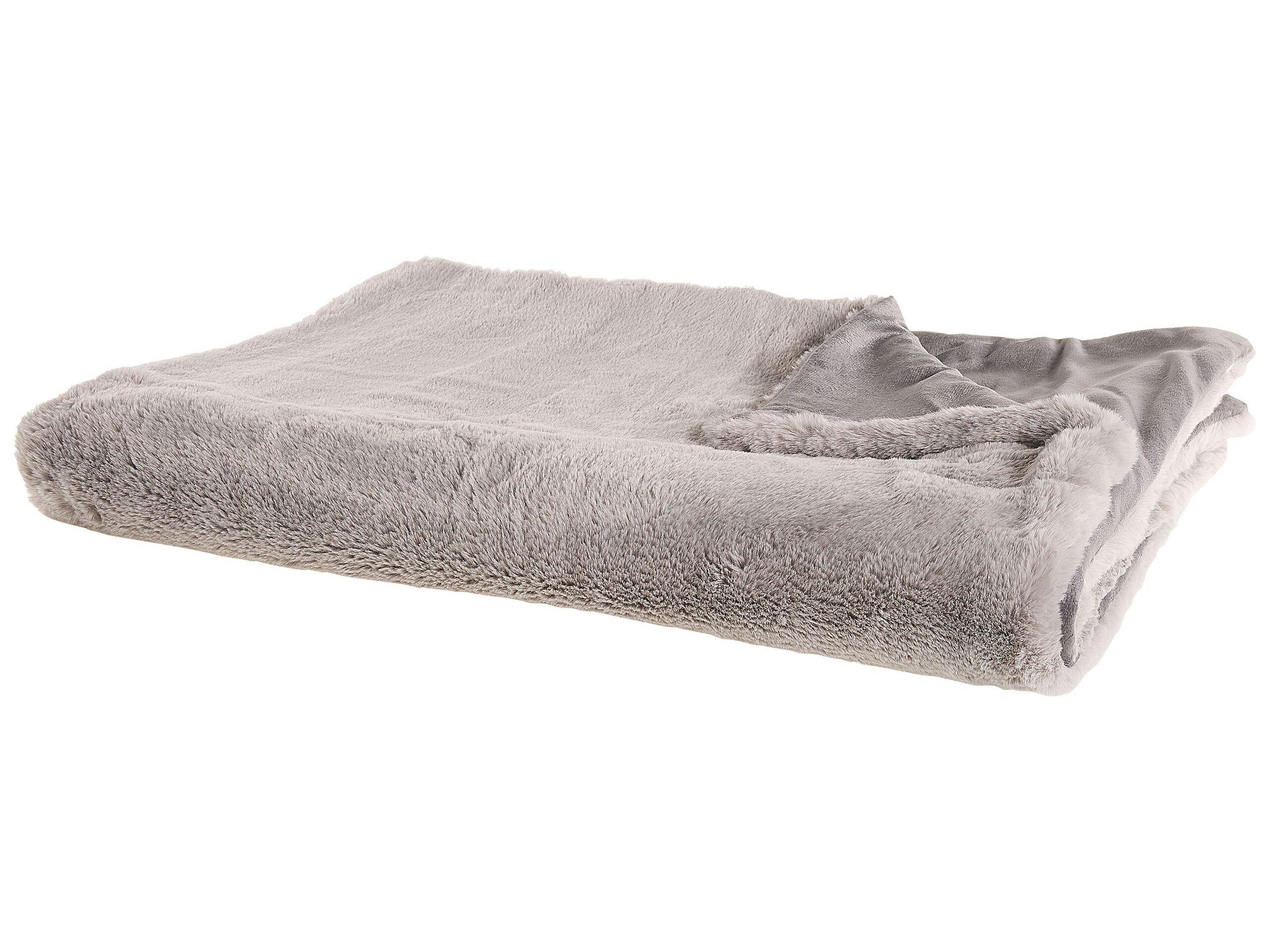 Beliani Kuscheldecke aus Polyester Modern CHAAB  