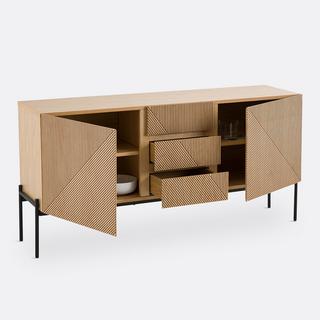 La Redoute Intérieurs  Vintage-Sideboard Lodge mit 2 Türen und 3 Schubladen 