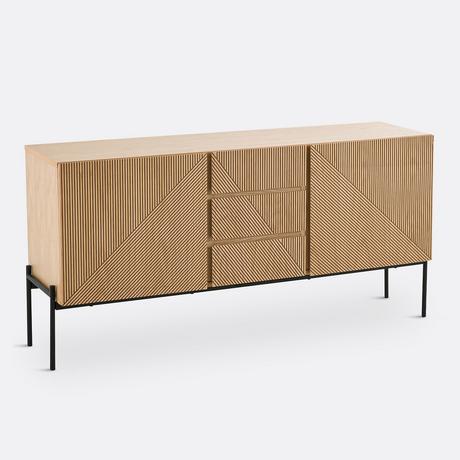 La Redoute Intérieurs  Vintage-Sideboard Lodge mit 2 Türen und 3 Schubladen 