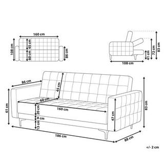 Beliani 3 Sitzer Sofa aus Kunstleder Modern ABERDEEN  