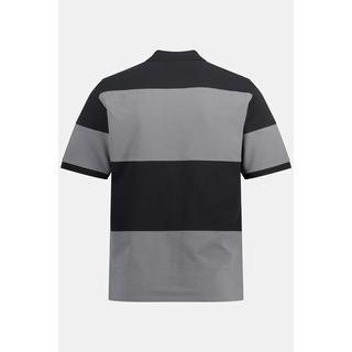 JP1880  Maglia polo da golf con righe e mezze maniche 