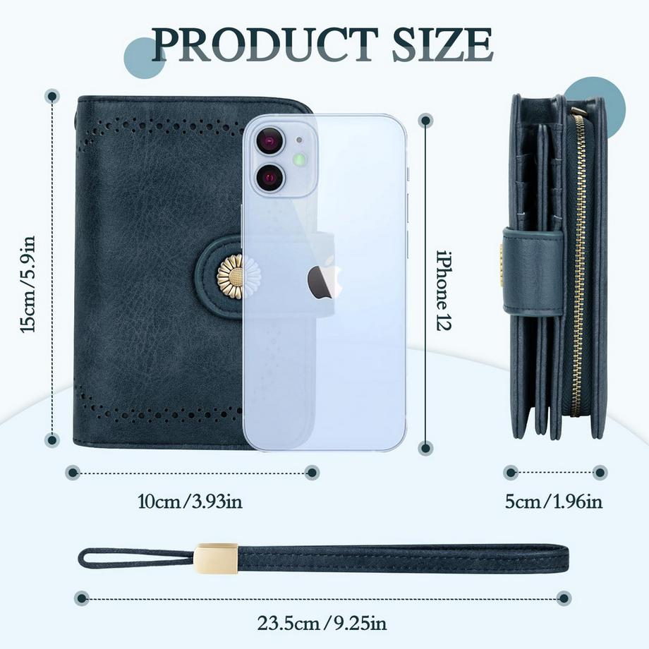 Only-bags.store Portafoglio Vintage Grande Capacità in Pelle PU  