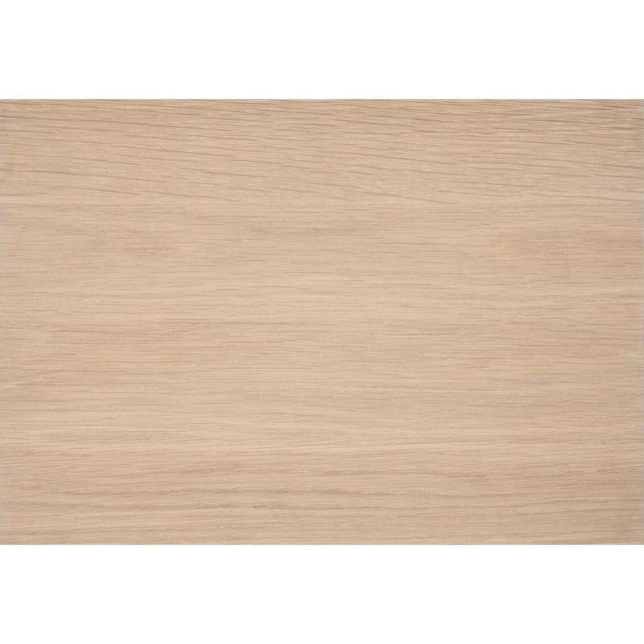 mutoni Vitrine Upsala chêne massif/plaqué blanc huilé 1porte vitrée 2 tiroirs 72x42x190cm  