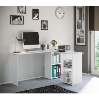 VCM Computertisch | Eckschreibtisch | Maße H. 73 x B. 136 x T. 112 cm | Schreibtisch mit PC-Fach – Lusias  