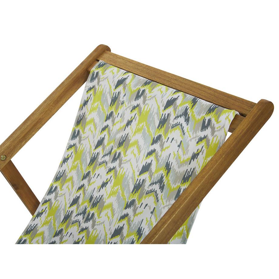 Beliani Lot de 2 chiliennes pliantes en Tissu Moderne ANZIO  