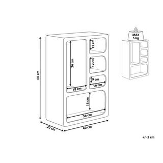 Beliani Meuble de rangement en MDF Moderne GREELEY  