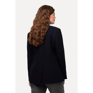 Ulla Popken  Blazer en laine mélangée, col montant, doublure imprimée 