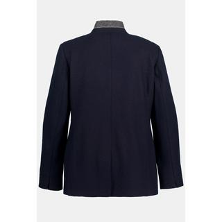 Ulla Popken  Blazer, Stehkragen, bedrucktes Futter, Wollmix 