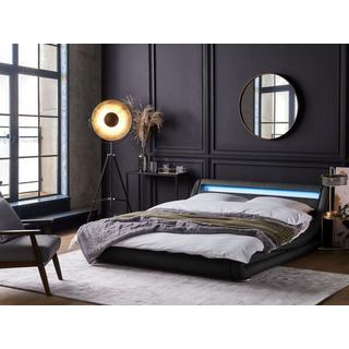 Beliani Letto con LED en Pelle sintetica Glamour AVIGNON  