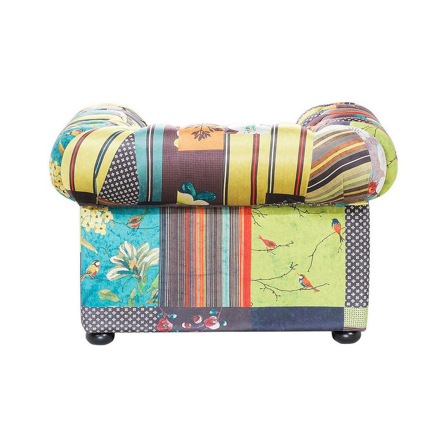 Beliani Fauteuil en Tissu Boho CHESTERFIELD  