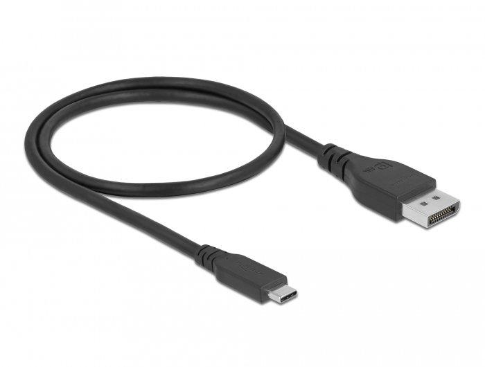 DeLock  DeLOCK Câble bidirectionnel USB Type-C à DisplayPort (Mode DP Alt) 8K 60 Hz, 0,5 m DP 8K certifié 