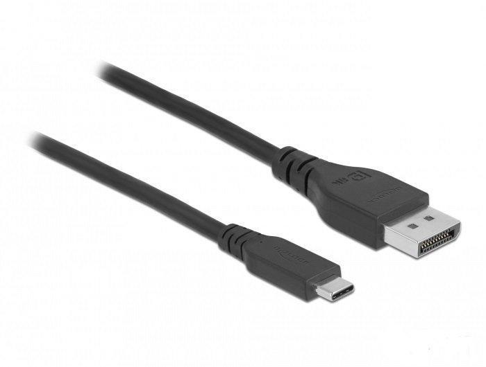 DeLock  DeLOCK Câble bidirectionnel USB Type-C à DisplayPort (Mode DP Alt) 8K 60 Hz, 0,5 m DP 8K certifié 