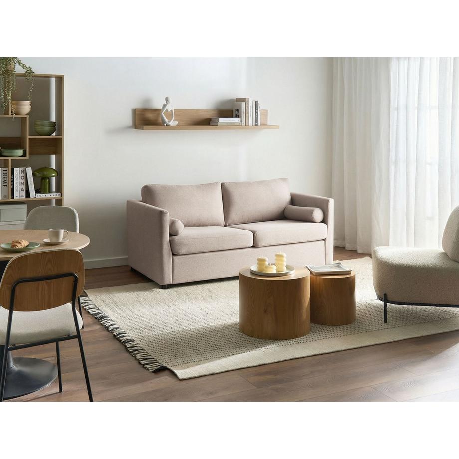 Beliani Schlafsofa aus Stoff Klassisch INKOO  
