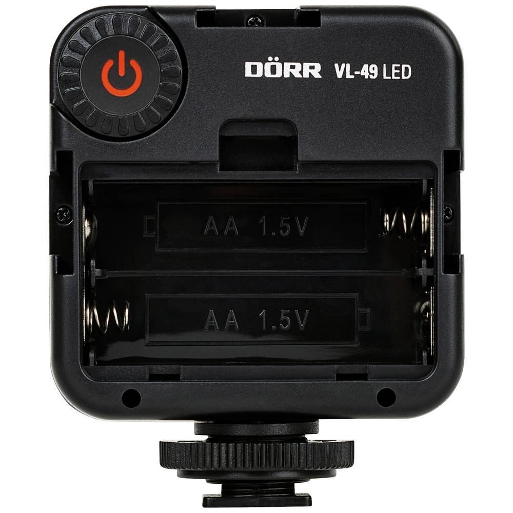 Dörr  Lampe vidéo LED compacte et compacte VL-49 pour un éclairage uniforme de vos photos et vidéos 