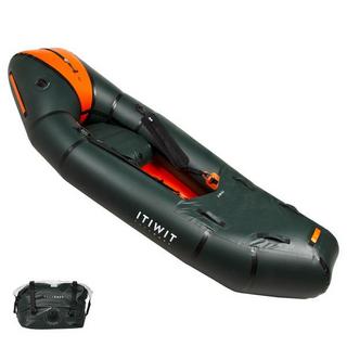 ITIWIT  Packraft 500 Kajak aufblasbar TPU Fluss 1-Sitzer wasserdichter Reißverschluss 