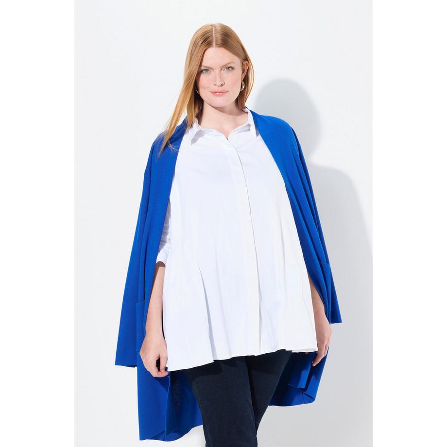 Ulla Popken Chemisier Plis Godet Ligne A Col Chemise Manches 3/4  