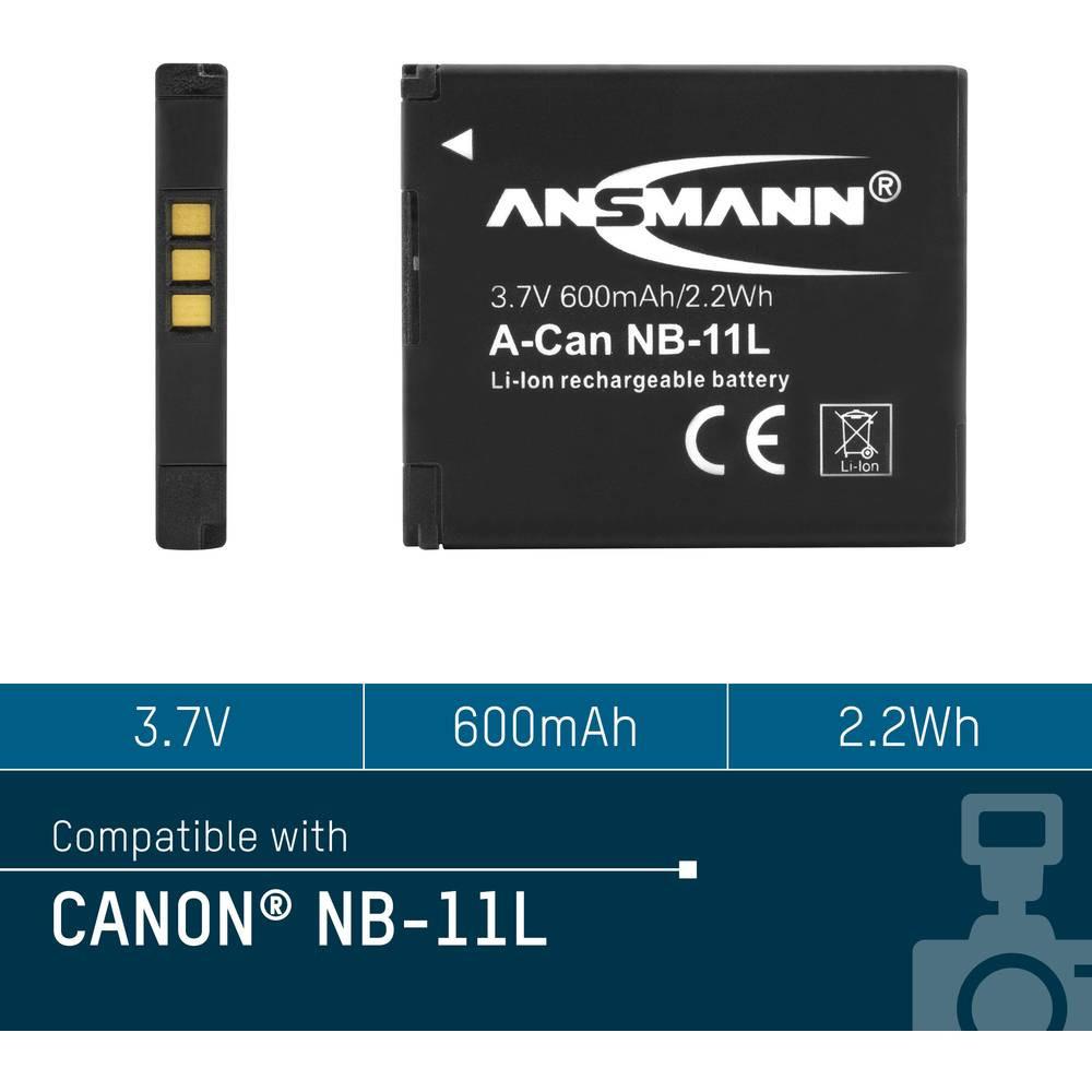 ANSMANN  A-Can NB 11L Batteria ricaricabile fotocamera sostituisce la batteria originale (camera) NB-11L, NB-11L 