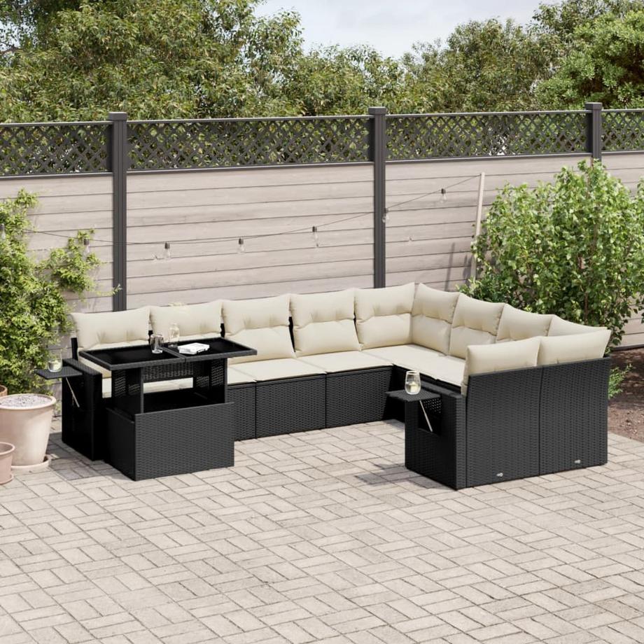 VidaXL set divano da giardino Polirattan  