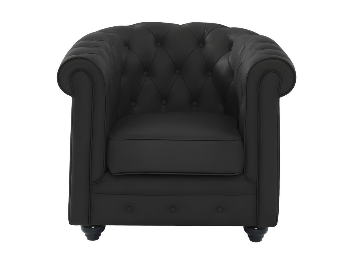 Vente-unique Ledersessel CHESTERFIELD Büffelleder  