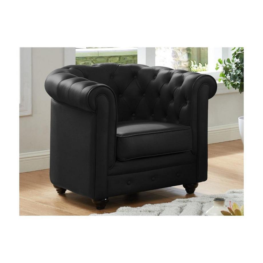 Vente-unique Fauteuil en cuir de buffle CHESTERFIELD  