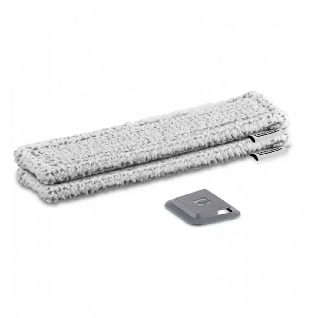 KÄRCHER – Mikrofaser Wischbezug Outdoor (2 Stück), Grau