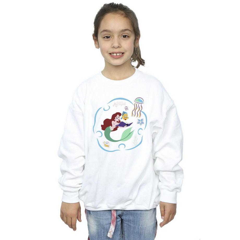Disney  The Little Mermaid Reading A Book Sweatshirt 