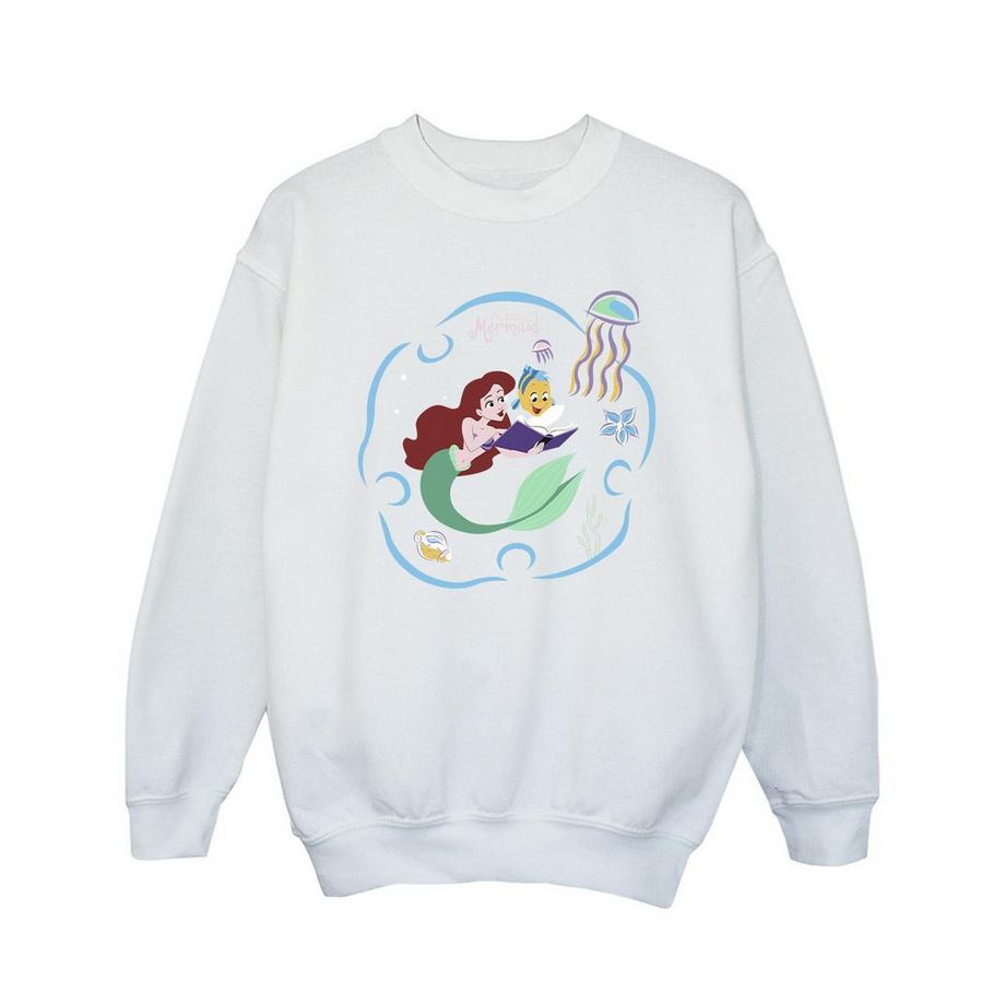 The Little Mermaid Reading A Book Sweatshirt