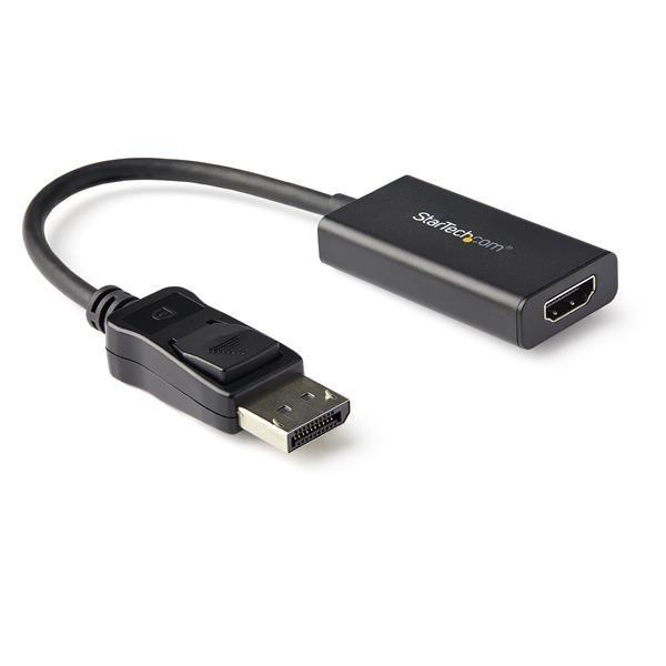 STARTECH.COM  StarTech.com Adattatore DisplayPort a HDMI 4K 60Hz - Convertitore video attivo da DP 1.4 a HDMI 2.0 - Dongle/Cavo adattatore per Monitor/TV/Display HDMI - Connettore DP a scatto 