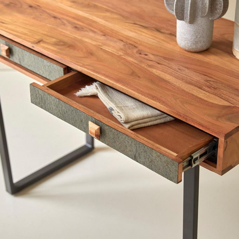 Tikamoon Konsole aus massiver Akazie Temis  