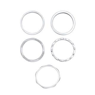 Elli  Ring Stapelringe Stacking Bandringe 5Er Set 