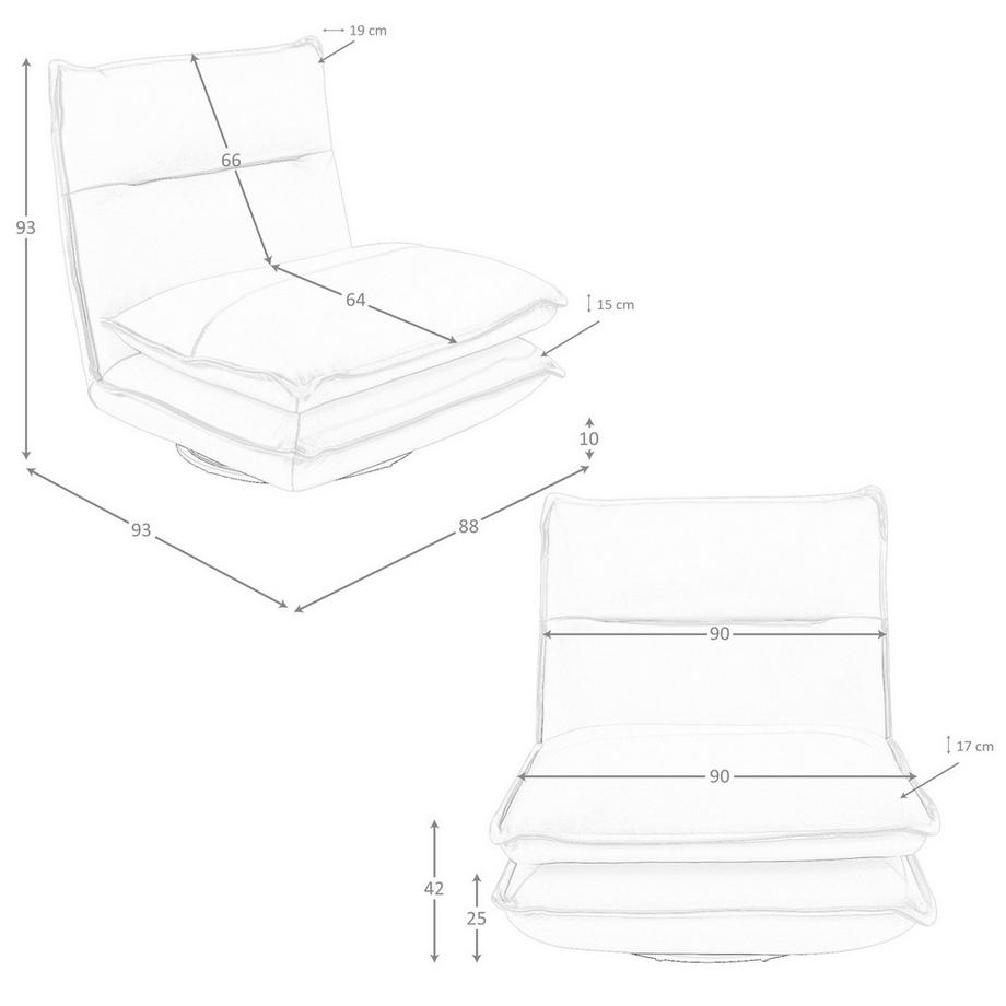 ANGEL CERDA Poltrona girevole dal design moderno  