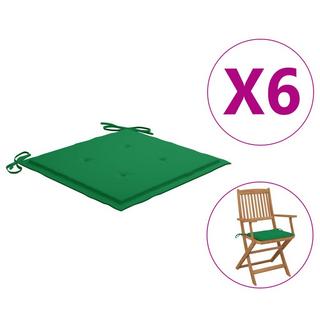 VidaXL Coussins de chaise de jardin 6 pcs  tissu tissu  