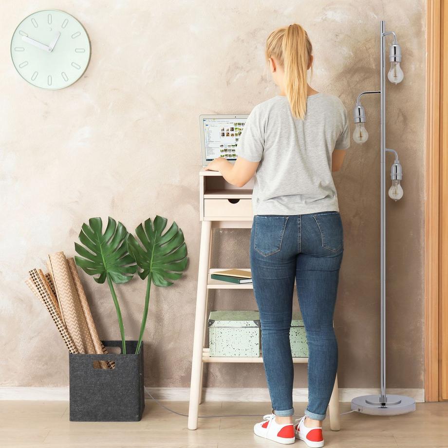 B2X Lampadaire argenté  