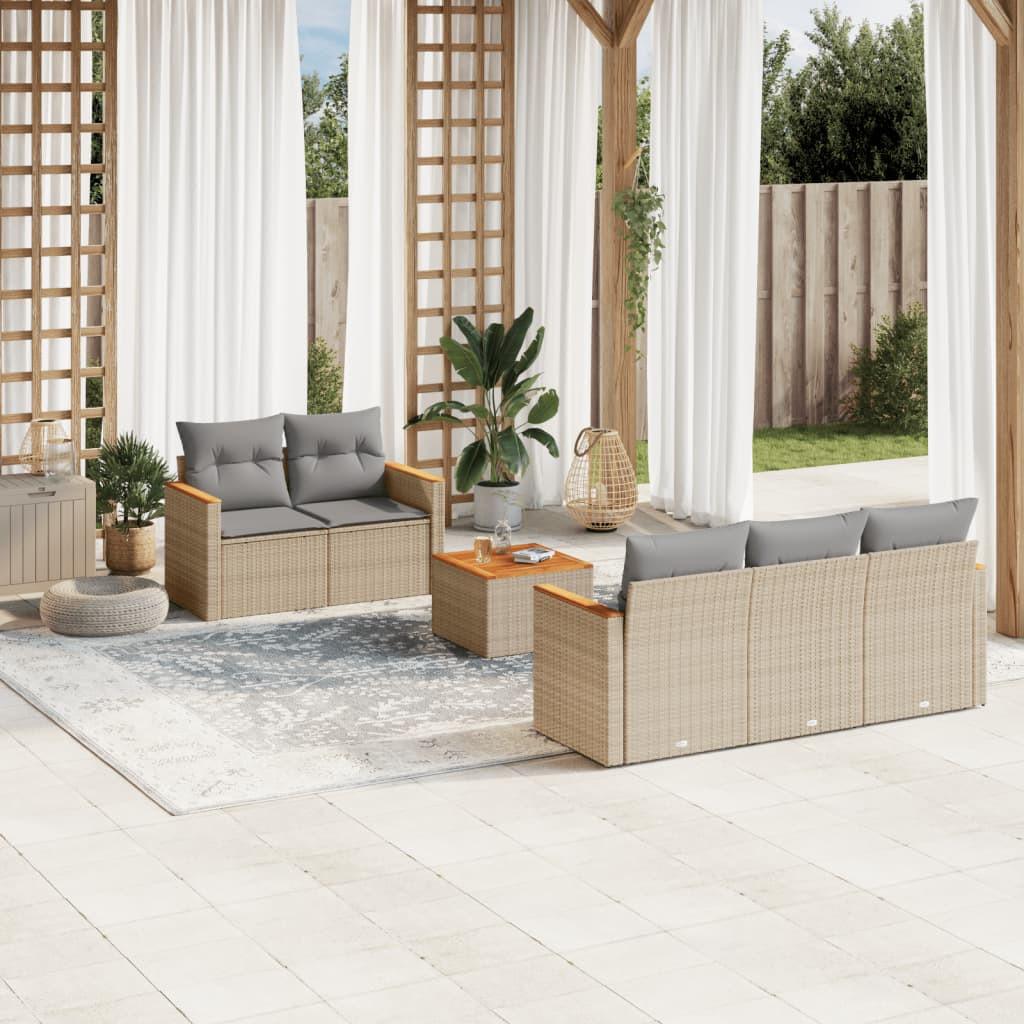 VidaXL set divano da giardino Polirattan  