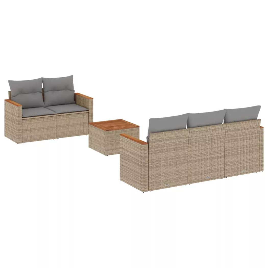 VidaXL - Ensemble de canapés de jardin rotin synthétique, One Size, Beige