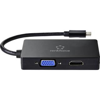 Renkforce  Renkforce RF-4633066 USB-C® / HDMI / DVI / VGA Adattatore [1x spina USB-C® - 1x Presa VGA, Presa HDMI 